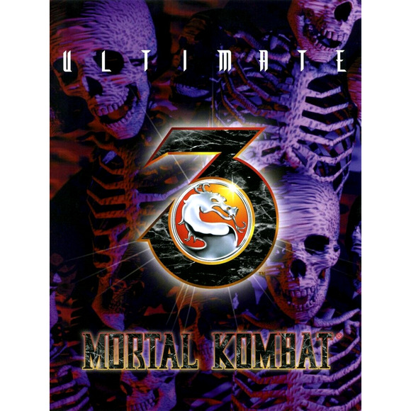 Ultimate Mortal Kombat 3 Arcade Game Flyer 1995 UNUSED Video MK3 Retro Fighting - Picture 2 of 2